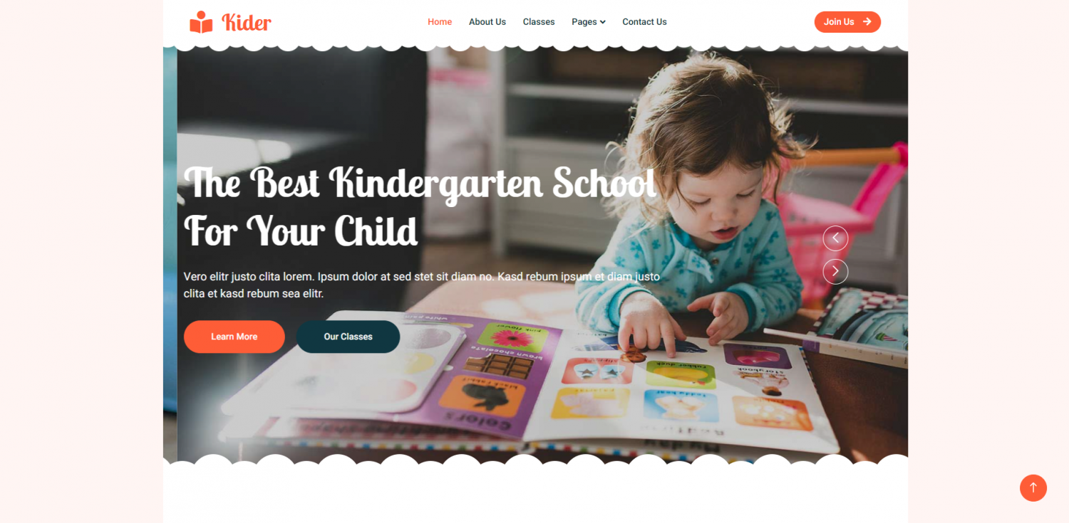 Chia sẻ giao diện kider preschool education html miễn phí